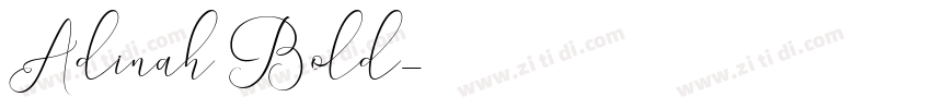 Adinah Bold字体转换
